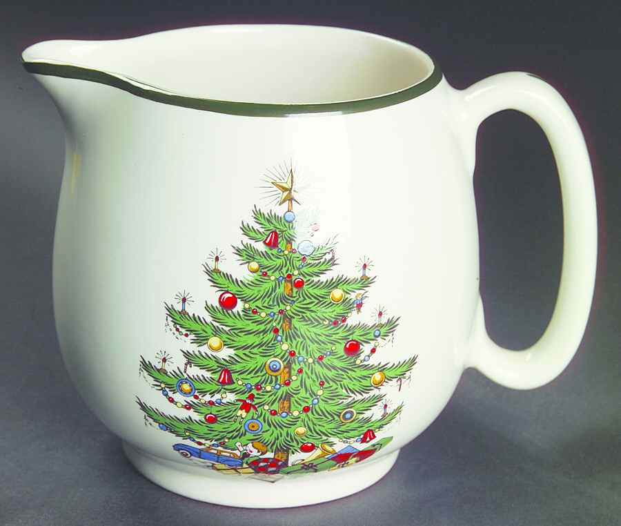 Christmas Tree (Wide Green Band) 24 Oz Pitcher by Cuthbertson-1