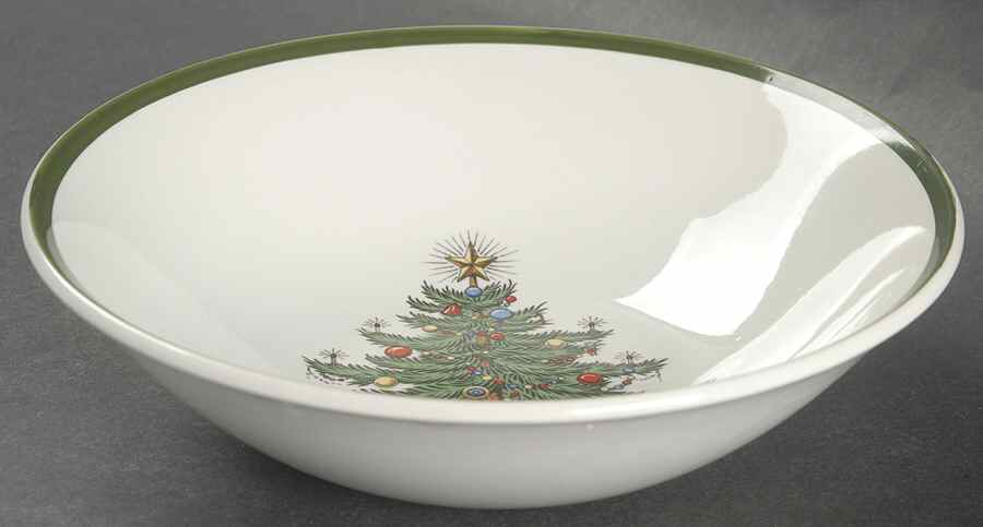 Christmas Tree (Wide Green Band) Coupe Cereal Bowl by Cuthbertson-1
