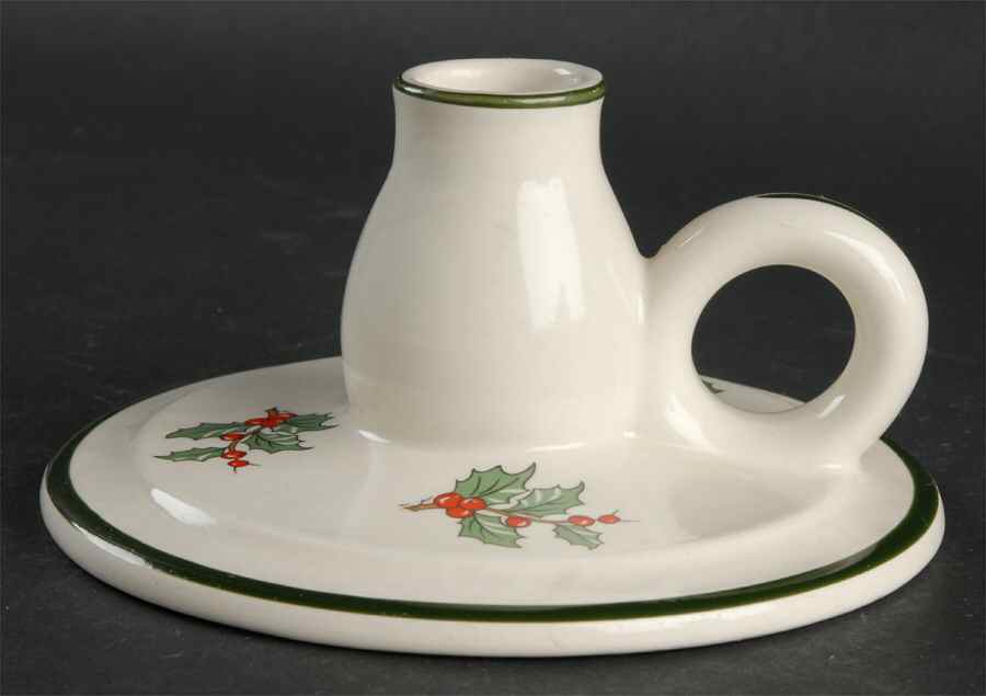 Christmas Tree (Wide Green Band) Handled Candleholder by Cuthbertson-1