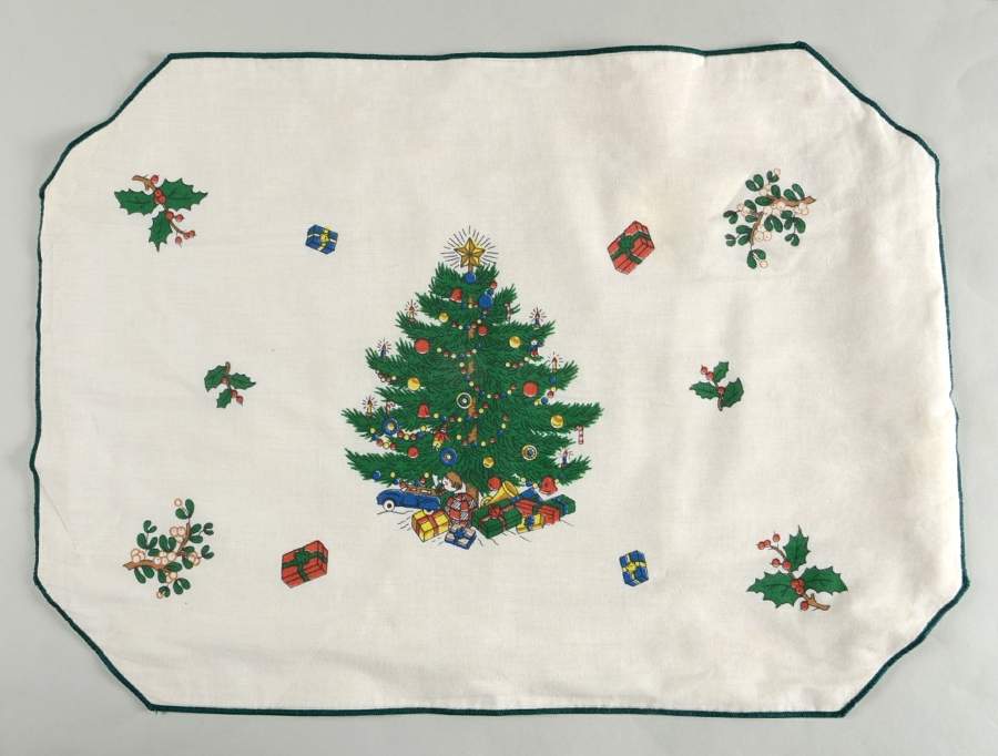 Christmas Tree (Wide Green Band) Cloth Placemat by Cuthbertson-1