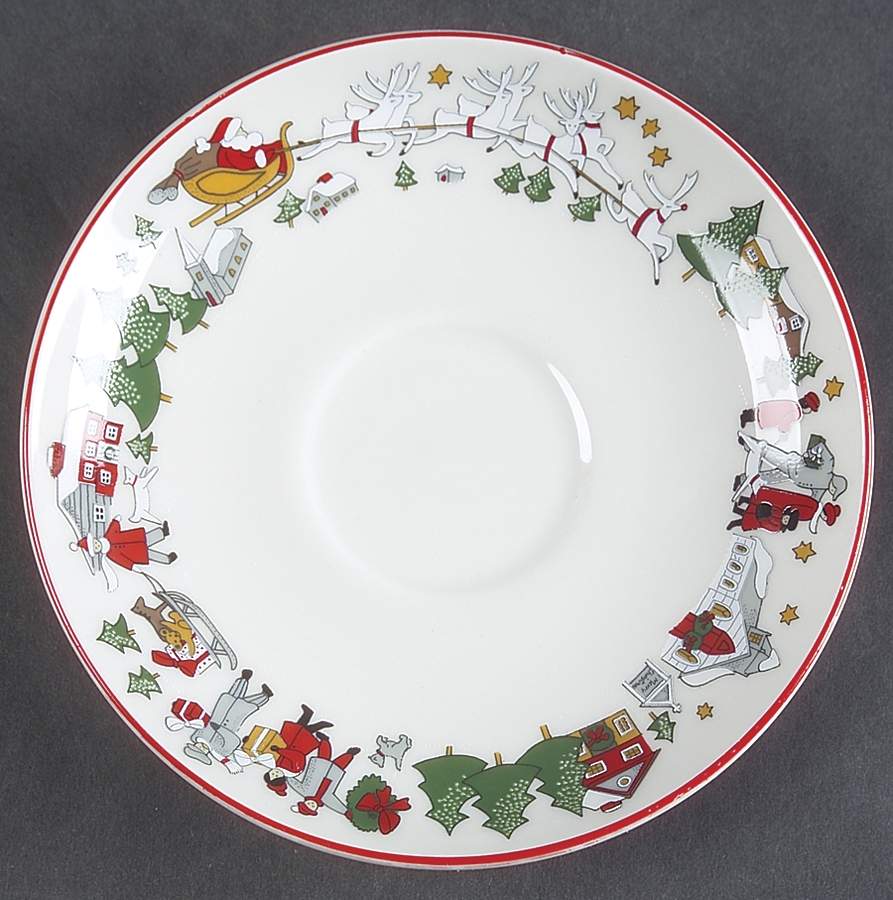 Family Christmas Saucer for Flat Cup by Cuthbertson-1
