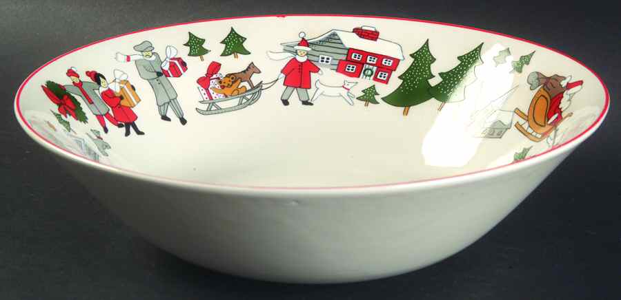 Family Christmas 8" Round Vegetable Bowl by Cuthbertson-1