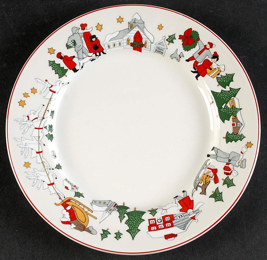 Family Christmas Dessert/Pie Plate by Cuthbertson-1