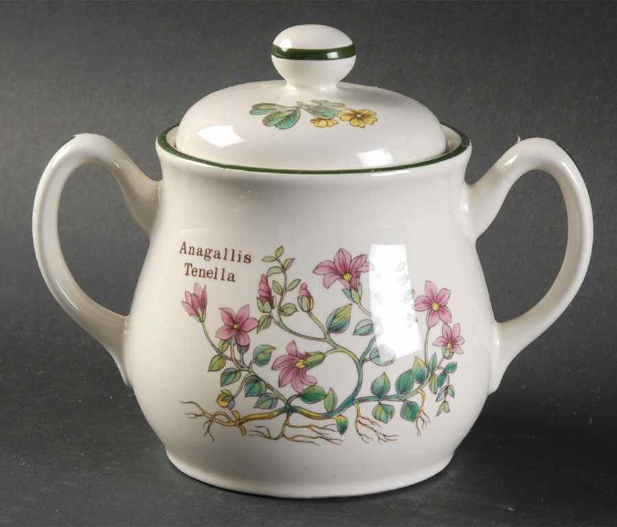 Florabunda (Smooth, Round) Sugar Bowl & Lid by Cuthbertson-1