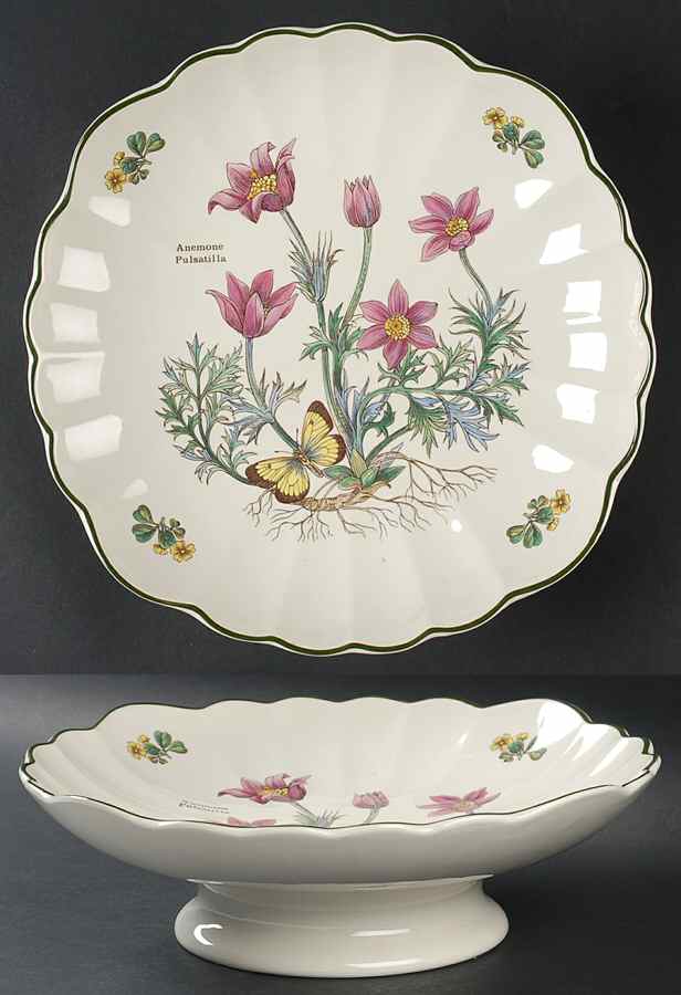 Florabunda (Smooth, Round) Round Compote (Height X Width) by Cuthbertson-1