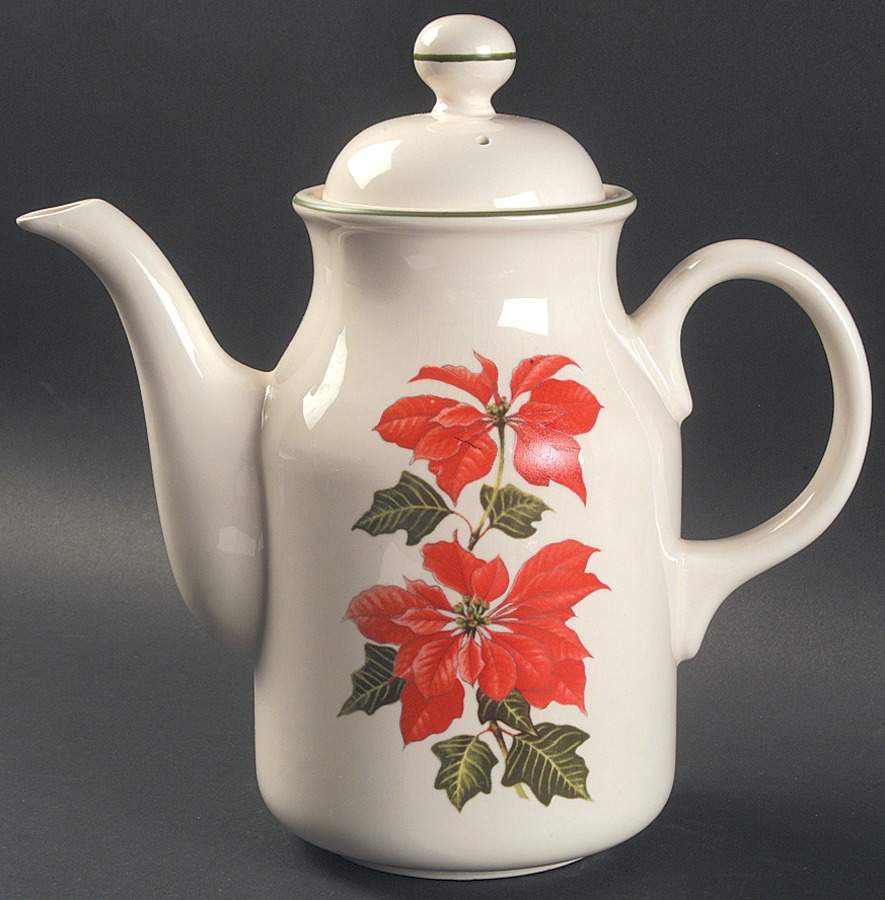 Poinsettia Coffee Pot & Lid by Cuthbertson-1