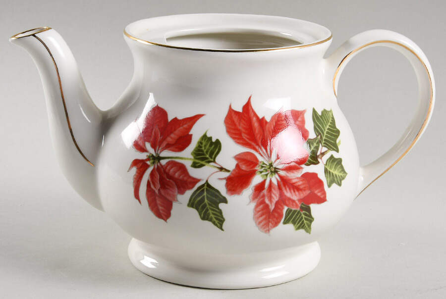 Poinsettia Teapot No Lid by Cuthbertson-1