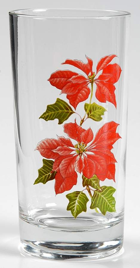 Poinsettia 12 Oz Glassware Tumbler by Cuthbertson-1