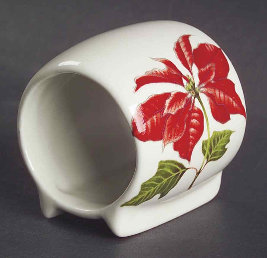 Poinsettia Napkin Ring by Cuthbertson-1
