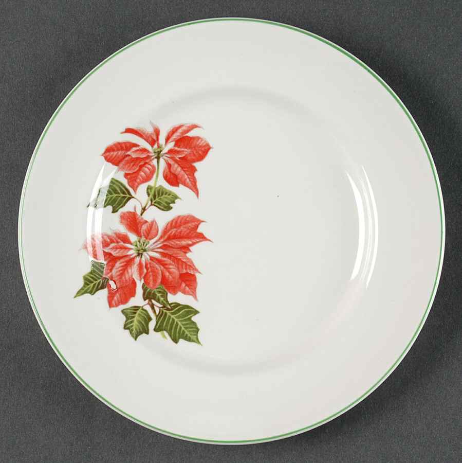 Poinsettia Bread & Butter Plate by Cuthbertson-1