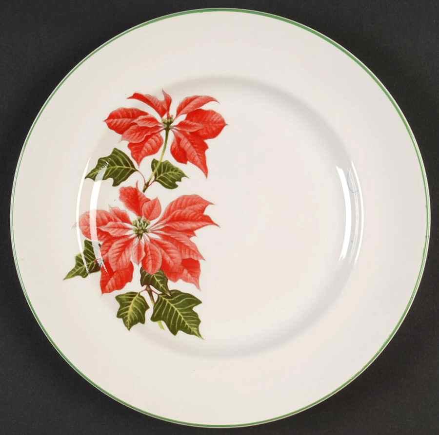 Poinsettia Salad Plate by Cuthbertson-1