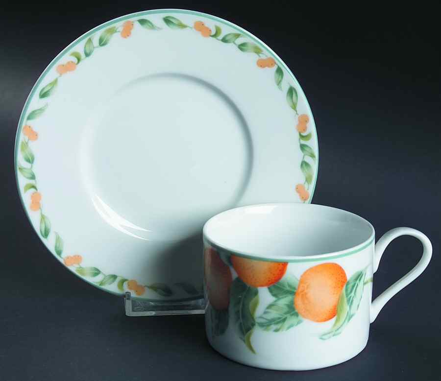 Country Fruit (PTS) Flat Cup & Saucer Set by Coventry (PTS)-1