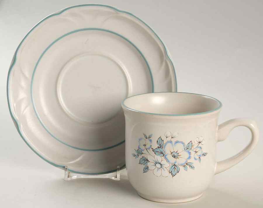 Ashberry Flat Cup & Saucer Set by Country Ware-1