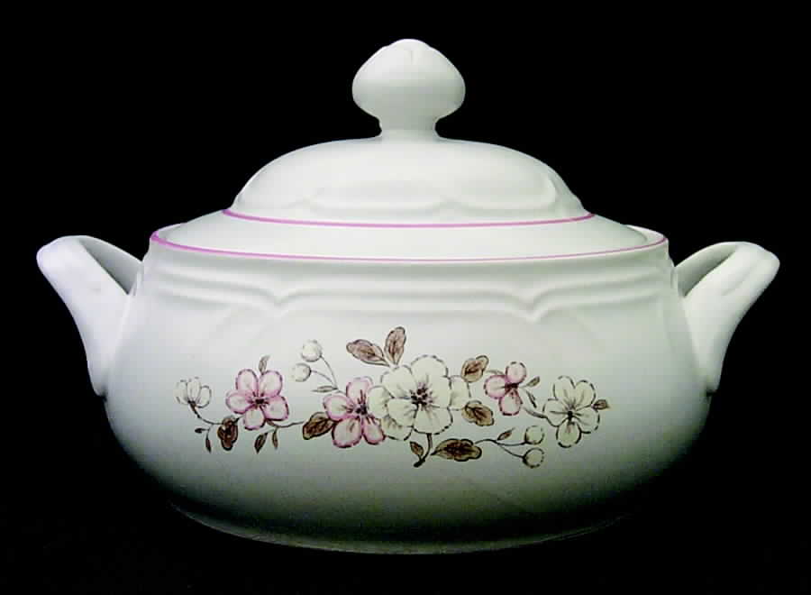 Peachwood Round Covered Vegetable by Country Ware-1