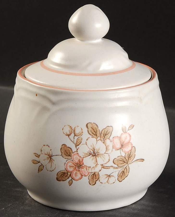 Peachwood Sugar Bowl & Lid by Country Ware-1