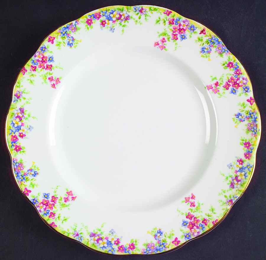 Maytime Salad Plate by Crown China (England)-1