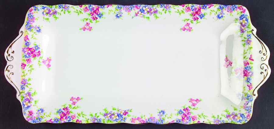 Maytime Large Sandwich Tray by Crown China (England)-1