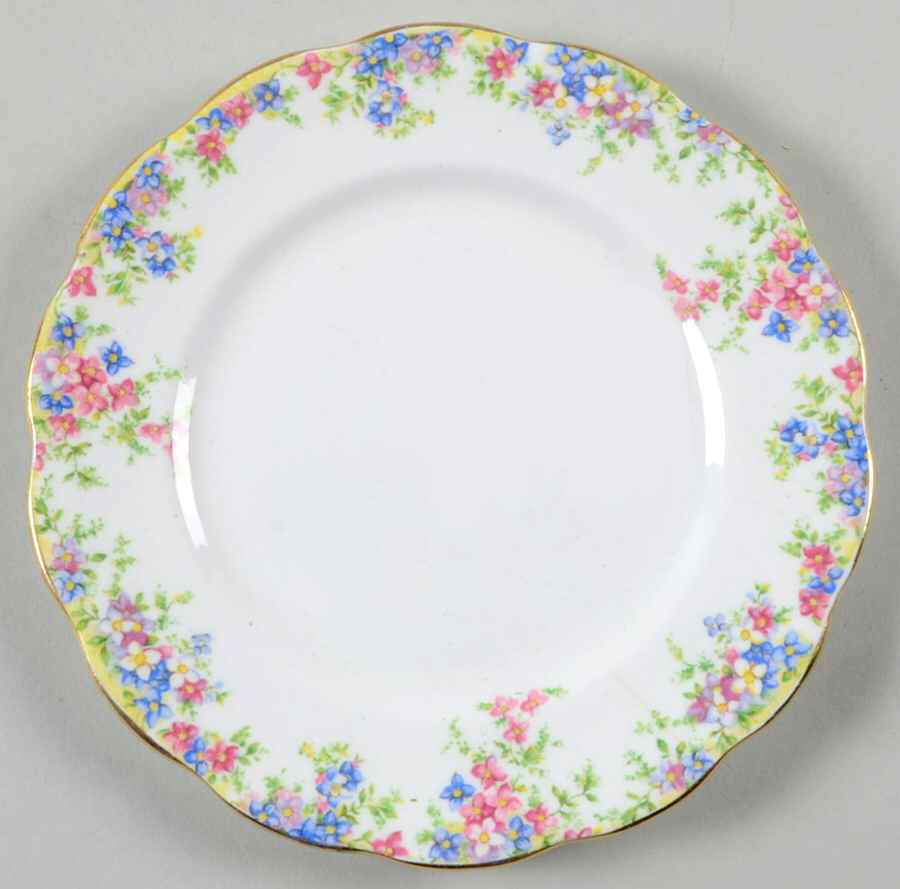 Maytime Bread & Butter Plate by Crown China (England)-1