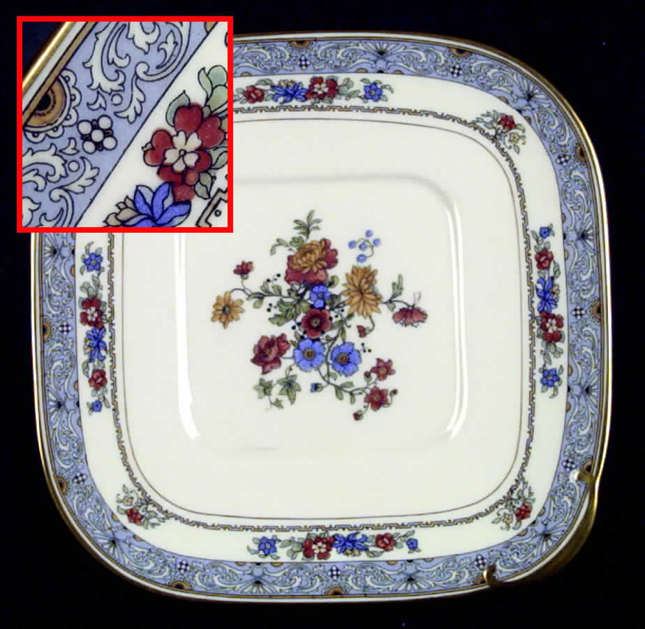 Boulevard Square Handled Cake Plate by Coxon Belleek-1