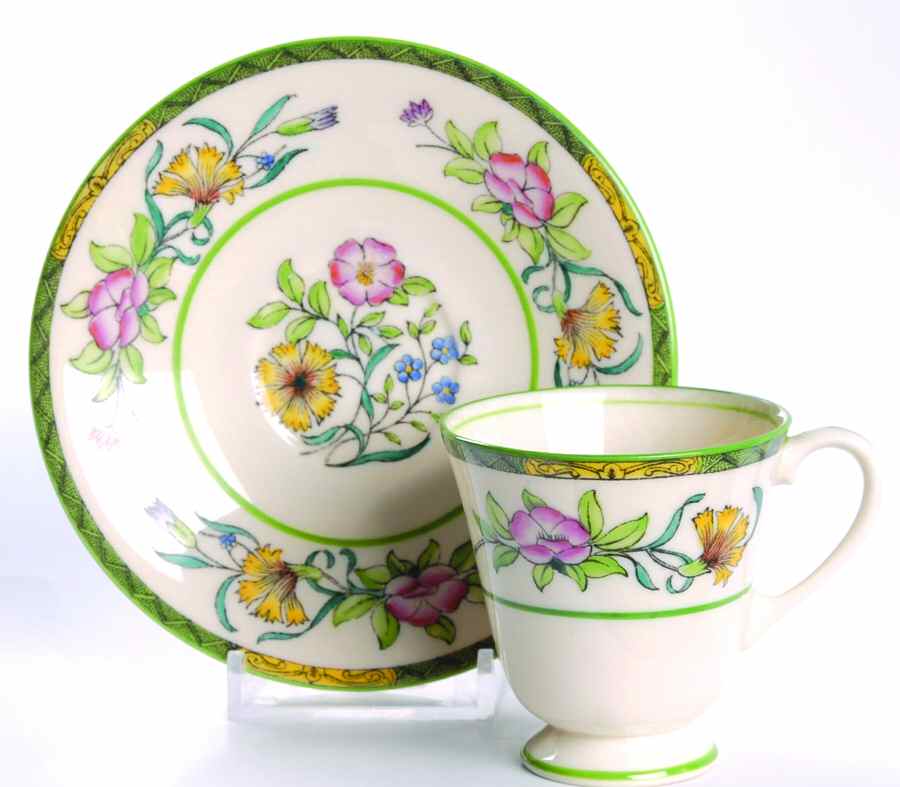 D1004g Footed Demitasse Cup & Saucer Set by Coxon Belleek-1