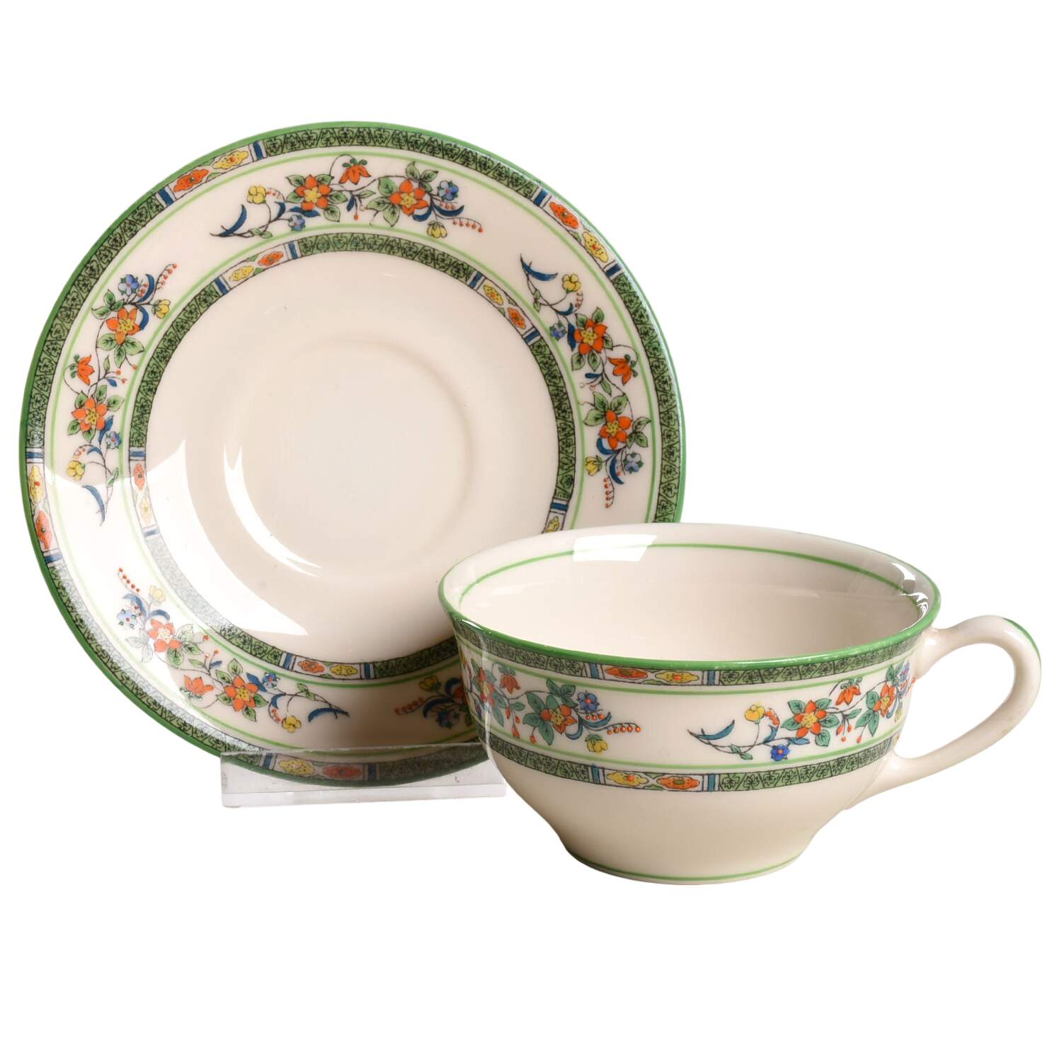 D1011 (USA) Flat Cup & Saucer Set by Coxon Belleek-1