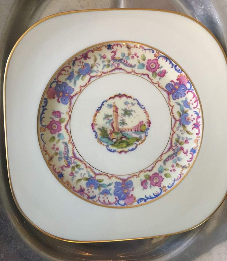 D1071 Square Salad Plate by Coxon Belleek-1
