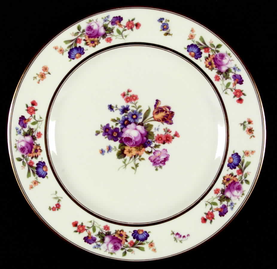 Floral Bouquet Dinner Plate by Coxon Belleek-1