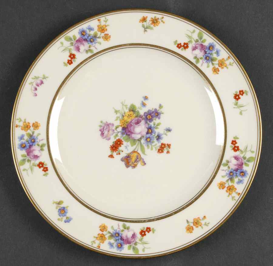 Floral Bouquet Salad Plate by Coxon Belleek-1