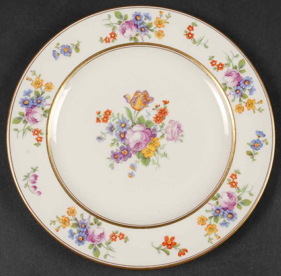 Floral Bouquet Salad Plate by Coxon Belleek-1