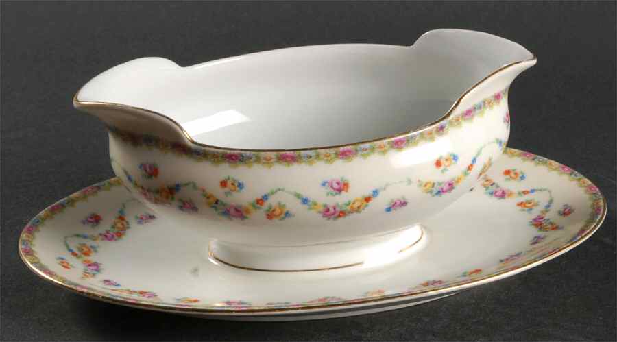 CZE1 Gravy Boat with Attached Underplate by Czechia-Czechoslovakia-1