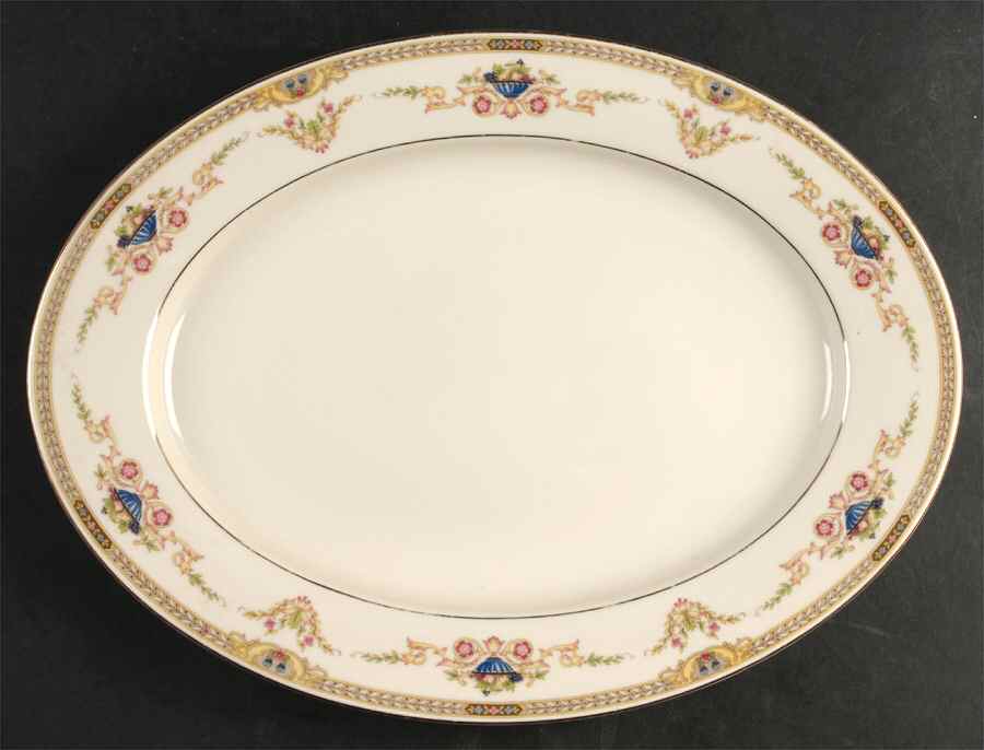 Melody 14" Oval Serving Platter by Czechia-Czechoslovakia-1