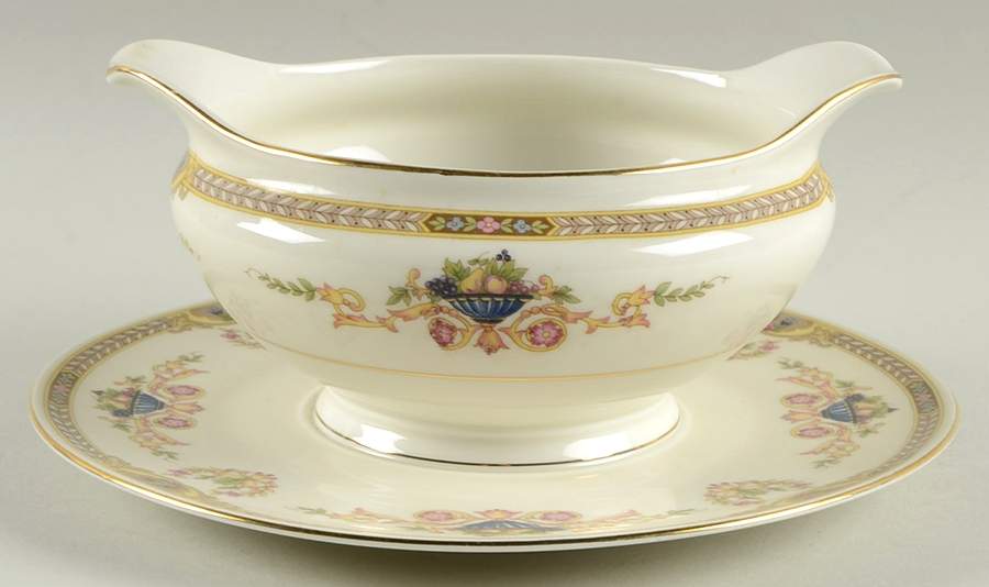 Melody Gravy Boat with Attached Underplate by Czechia-Czechoslovakia-1