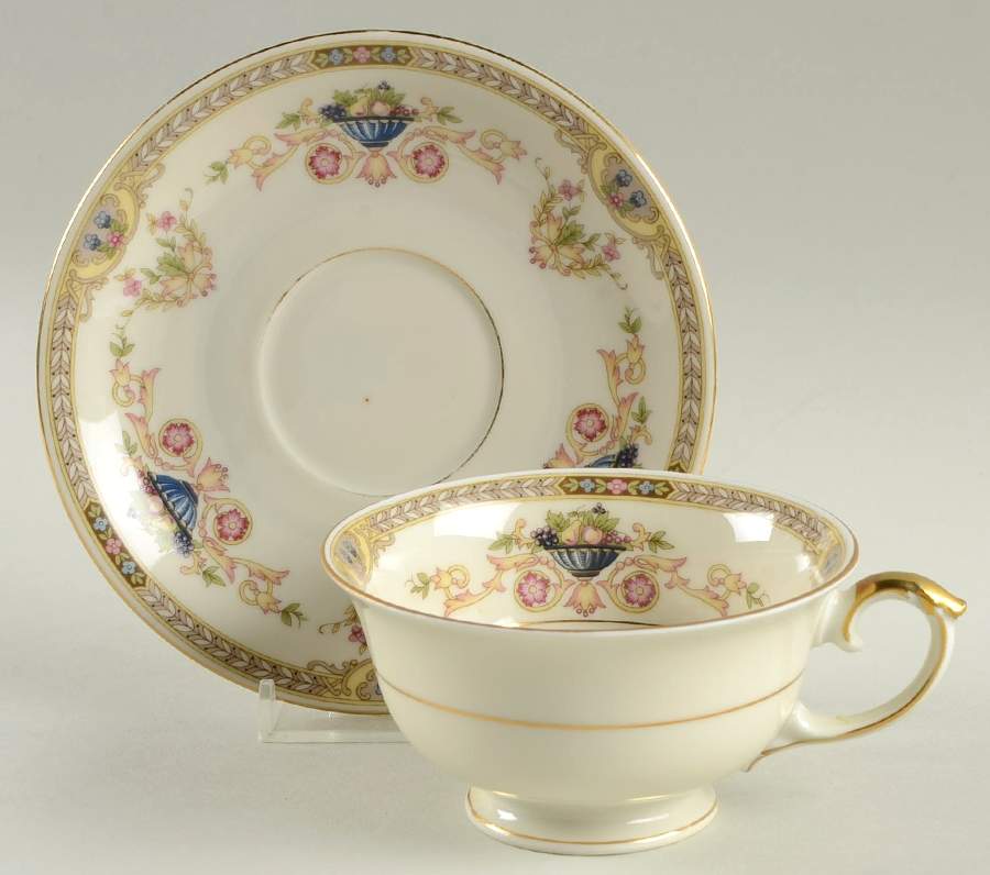 Melody Footed Cup & Saucer Set by Czechia-Czechoslovakia-1