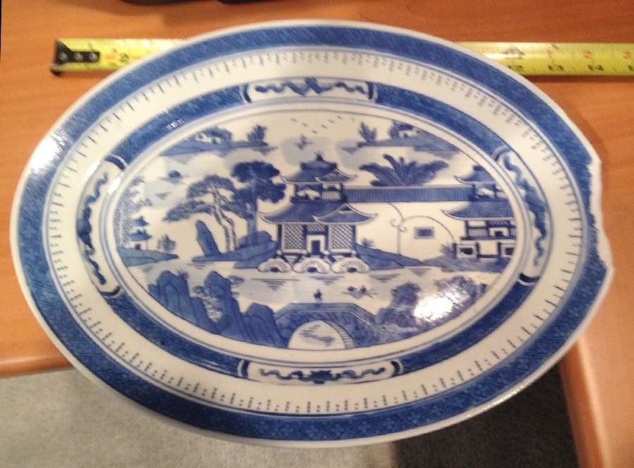CX64 13" Oval Serving Platter by China (Made in China)-1