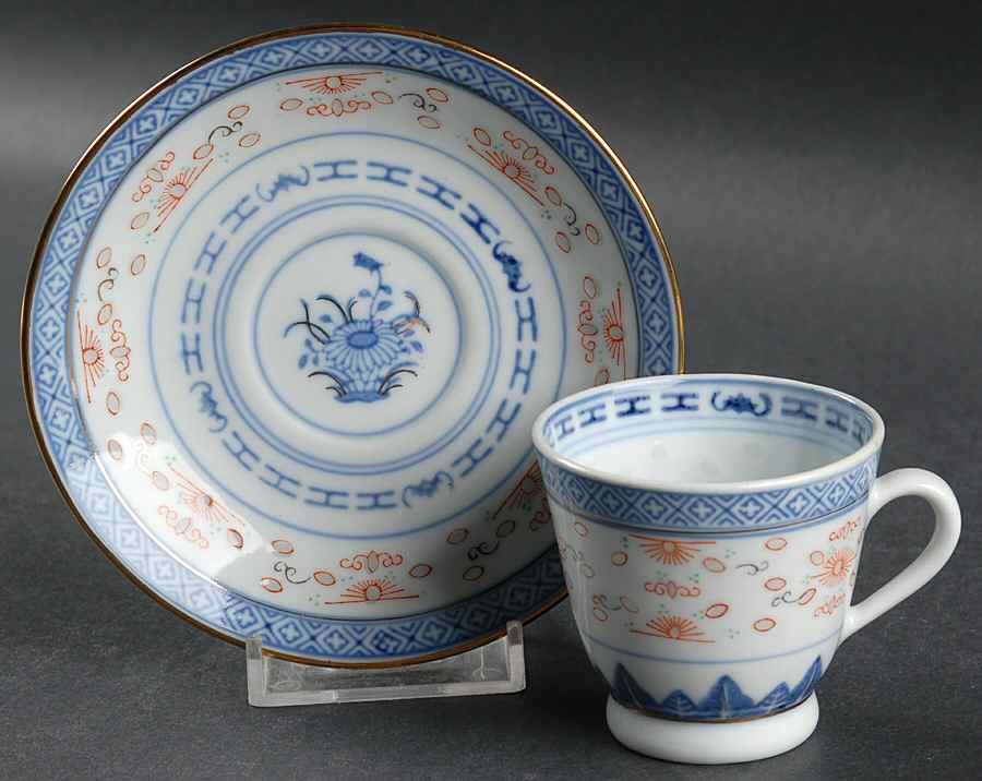 CX61 Footed Demitasse Cup & Saucer Set by China (Made in China)-1