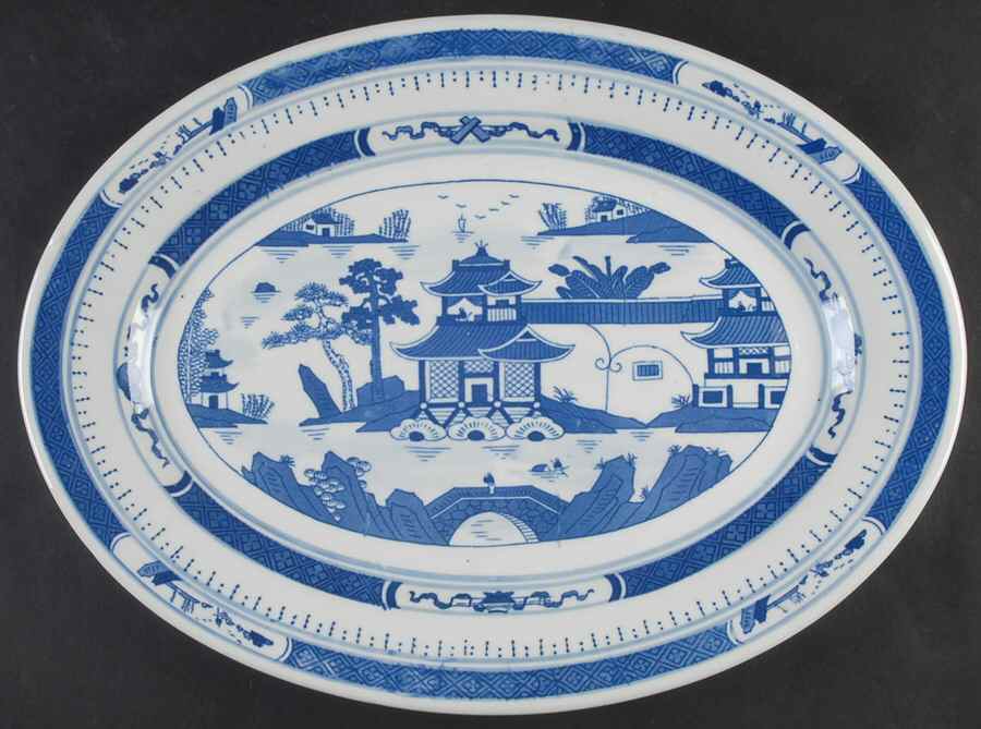 CX64 14" Oval Serving Platter by China (Made in China)-1