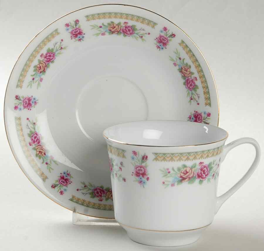 CX146 Flat Cup & Saucer Set by China (Made in China)-1