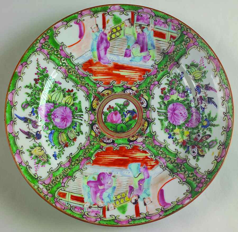 Rose Medallion (With People) Dinner Plate by China (Made in China)-1