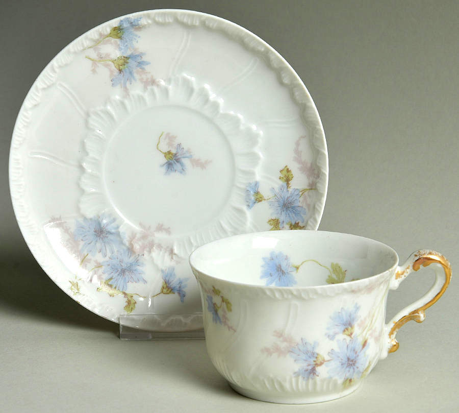 Schleiger 378b Flat Cup & Saucer Set by Charles Field Haviland-1