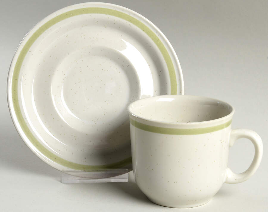 Spring Garden Flat Cup & Saucer Set by Country Casual-1
