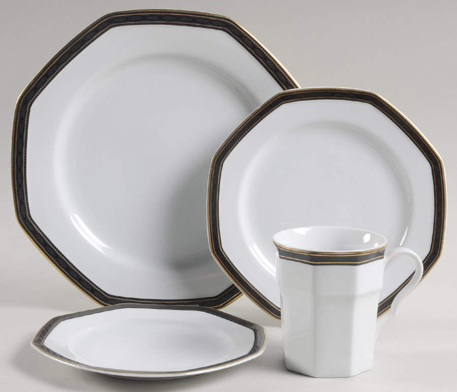 Black Dress 4 Piece Place Setting by Christopher Stuart-1