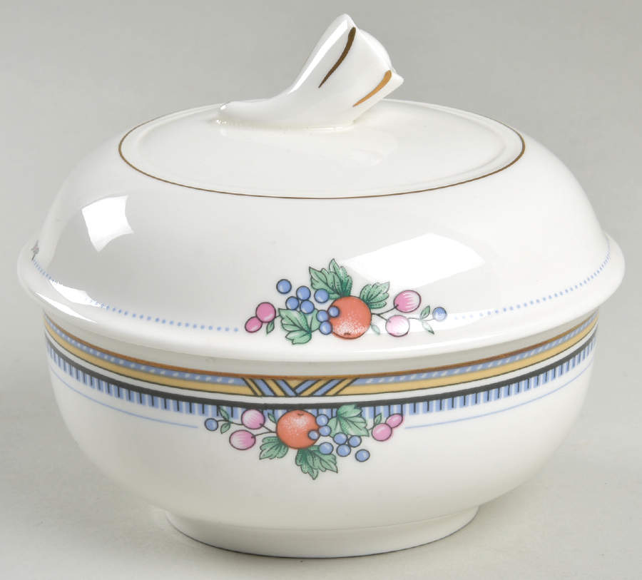 Fruit Basket Sugar Bowl & Lid by Christopher Stuart-1