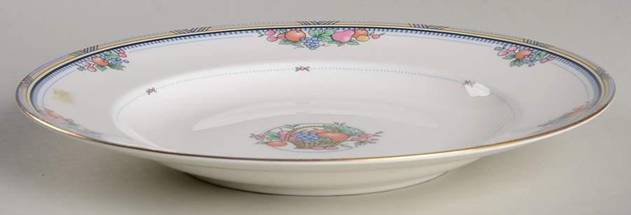 Fruit Basket Large Rim Soup Bowl by Christopher Stuart-1