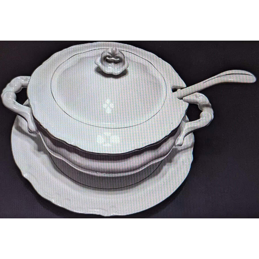 Contessa Tureen & Lid w/Ladle & Underplate by Chodziez-Poland-1
