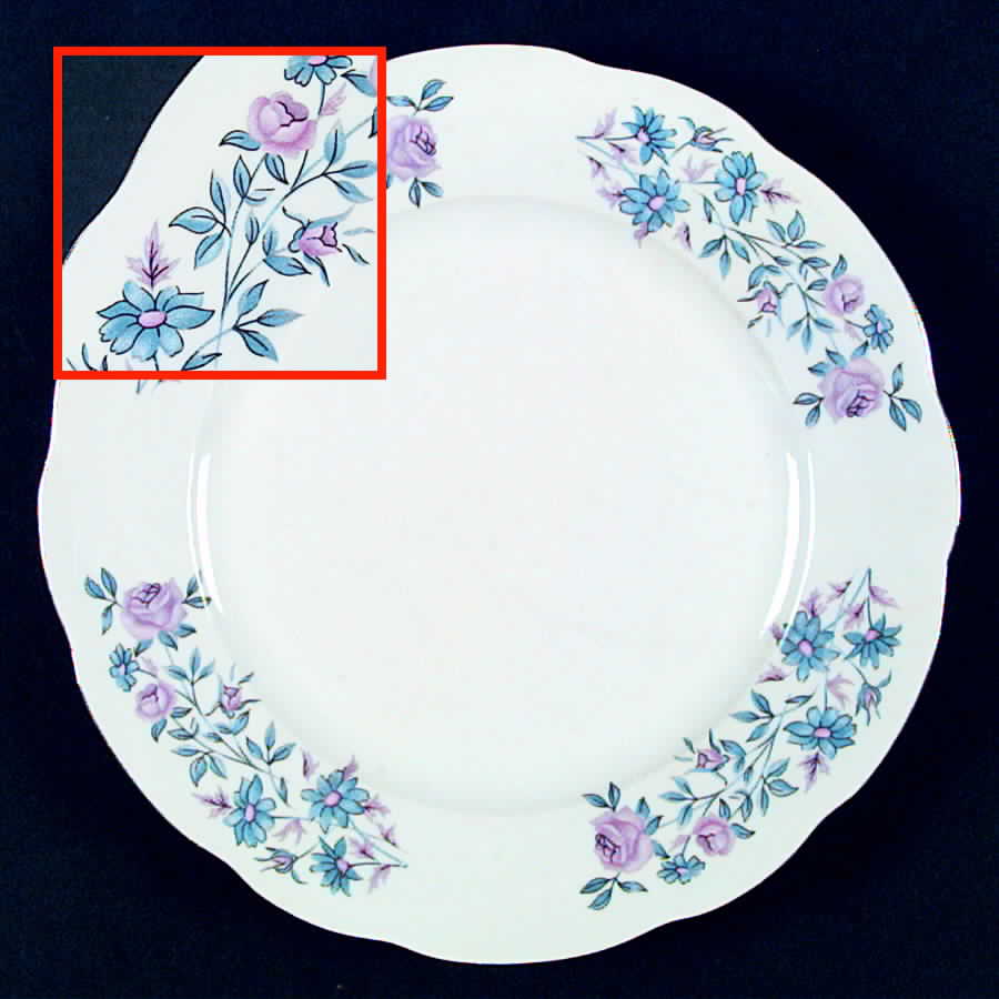 Gloria (Flowers, Platinum Trim) Dinner Plate by Cmielow (Poland)-1