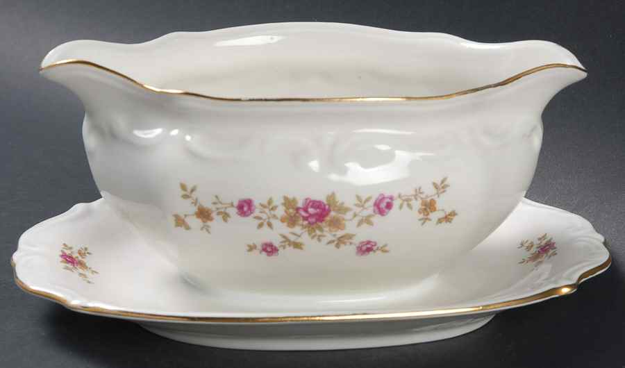 Linda Gravy Boat with Attached Underplate by Chodziez-Poland-1