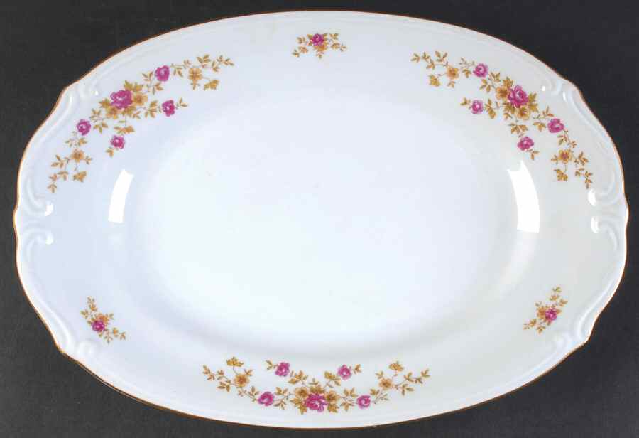 Linda 12" Oval Serving Platter by Chodziez-Poland-1