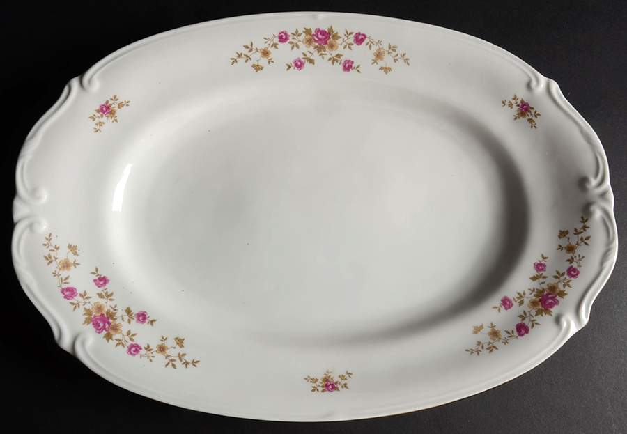 Linda 15" Oval Serving Platter by Chodziez-Poland-1