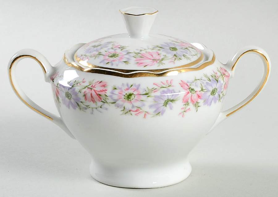 Roulette Sugar Bowl & Lid by Cmielow (Poland)-1