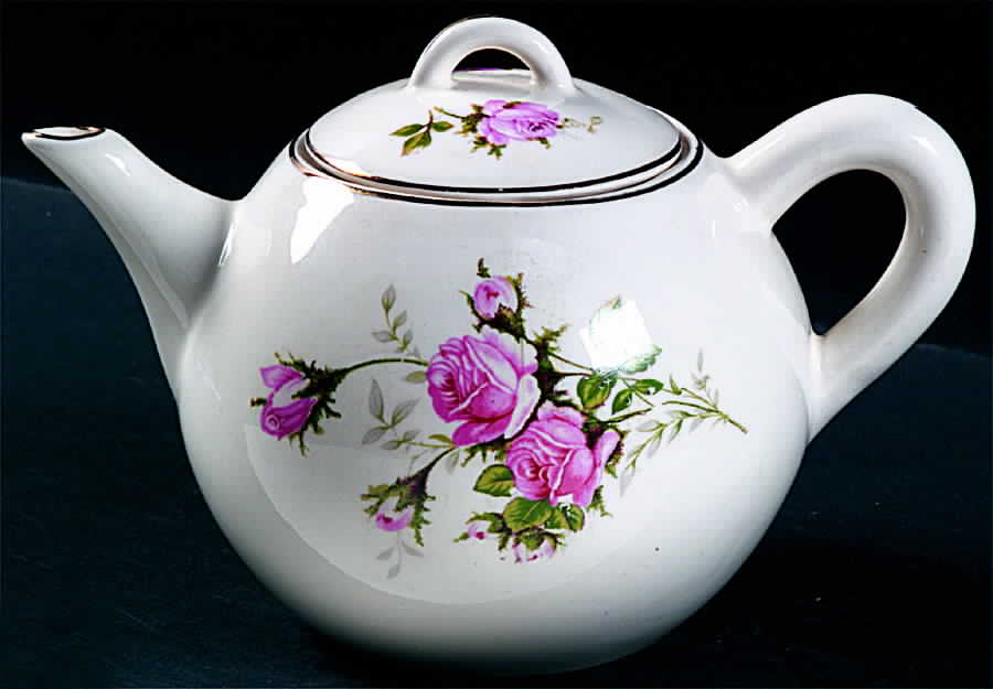 Moss Rose Teapot & Lid by Canonsburg-1